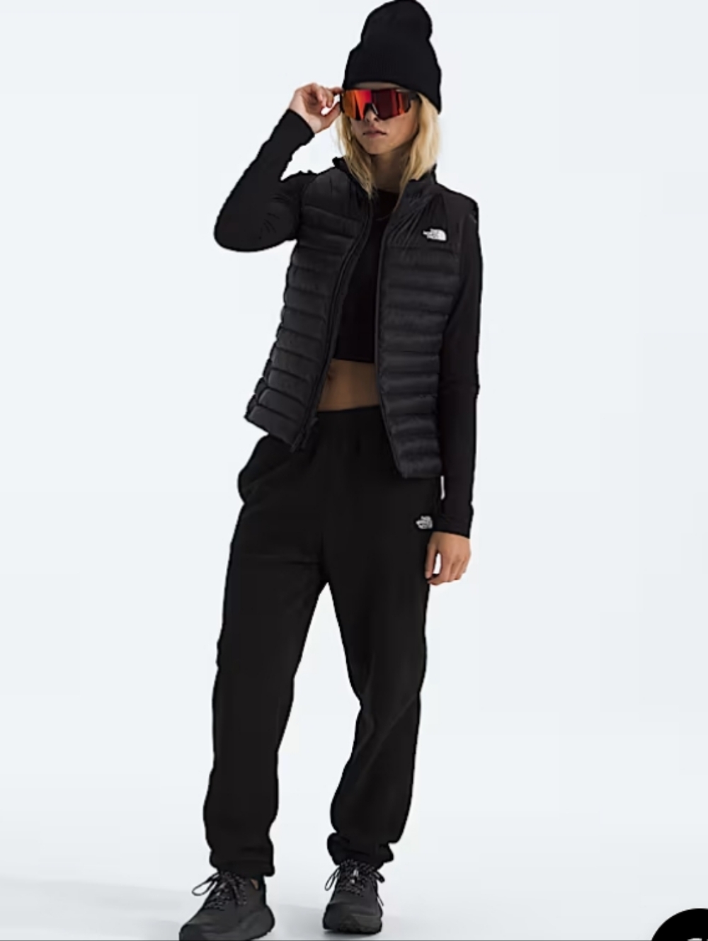 The North Face Women's Black Fleece Hidden Drawstring Cozy Pants sz Large